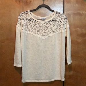 Charming Charlie Lace 3/4 Sleeve